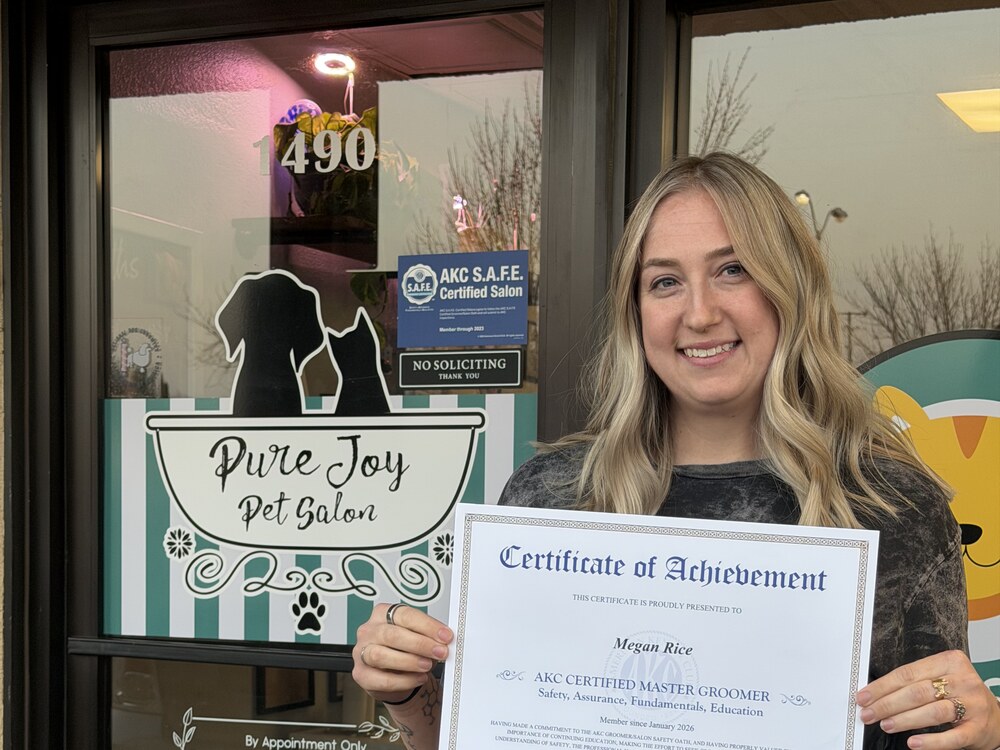 Megan Rice outside the Pure Joy storefront at 1490 Broadway Ave